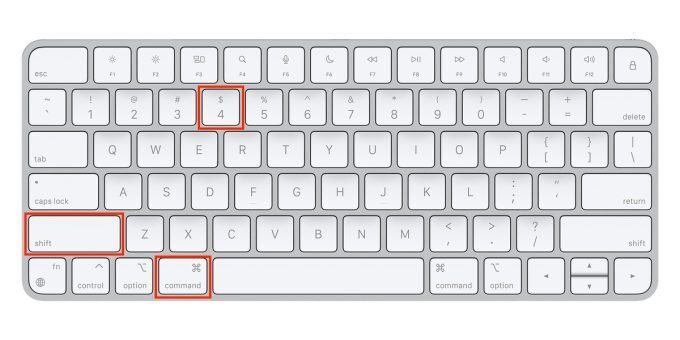 Mac Keyboard for screenshot