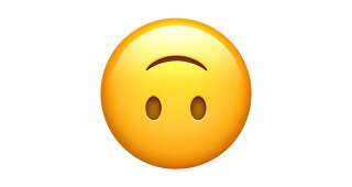 Upside down emoji face