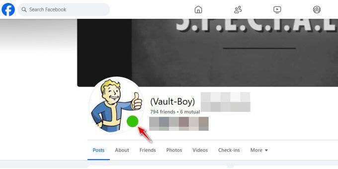 Facebook Green Dot