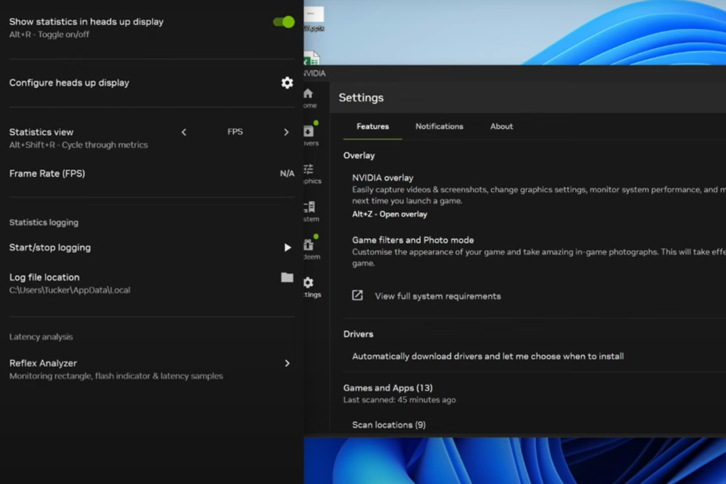 FPS options in the Nvidia App