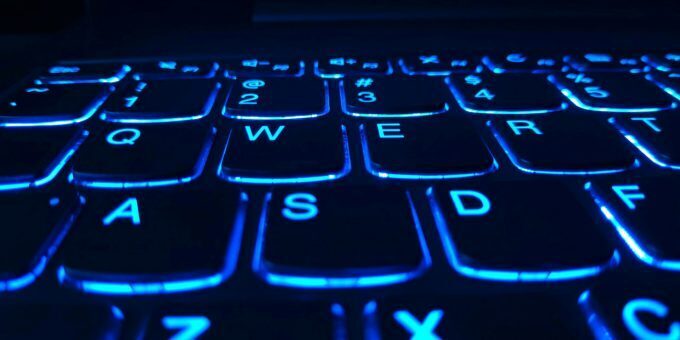 blue computer keyboard keys