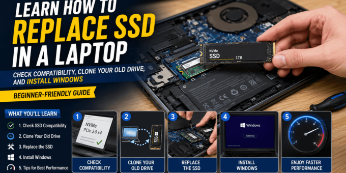 Guide to replace laptop SSD